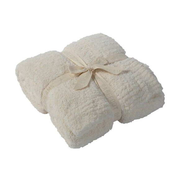 Barefoot Dreams CozyChic Throw in Cream 54x7 Home Blanket Cover Bedding - Picture 1 of 7
